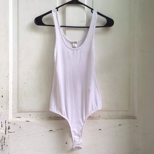 Fashion Nova White Tank Bodysuit one piece